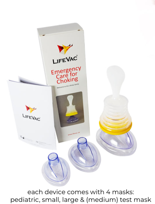 Kit Anti-Étouffement LifeVac – Version Maison avec 4 Masques Inclus